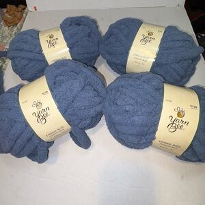 Lot of 4 Yarn Bee Eternal Bliss yarn in the color Country Blue